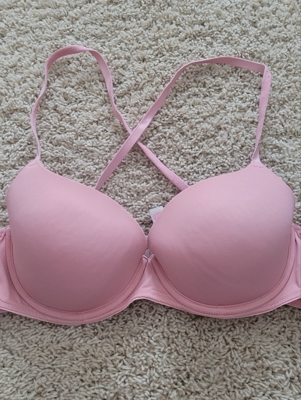 Victoria's Secret Bra Wear Everywear Lightly Lined 36B Pink Adjustable